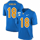 Pittsburgh Panthers 18 Ryan Winslow Blue 150th Anniversary Patch Nike College Football Jersey Dzhi,baseball caps,new era cap wholesale,wholesale hats